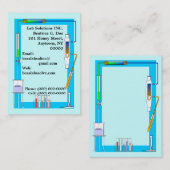 化学実験室試験の管のビーカーの名刺 名刺 (正面/裏面)