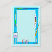 化学実験室試験の管のビーカーの名刺 名刺 (裏面)