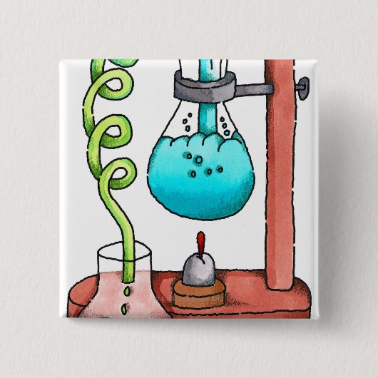 化学実験 缶バッジ (正面)