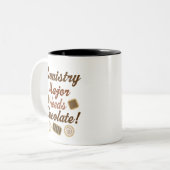 化学専攻のなチョコレート ツートーンマグカップ (正面左)