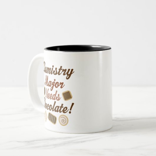 化学専攻のなチョコレート ツートーンマグカップ (正面左)