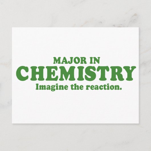 化学専攻のにおけ想像る反応 ポストカード (正面)