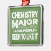 化学専攻の大学カッコいいは好きな人 メタルオーナメント (左)
