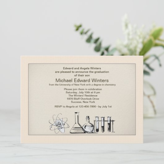 化学専攻 卒業招待 招待状 (スタンド正面)
