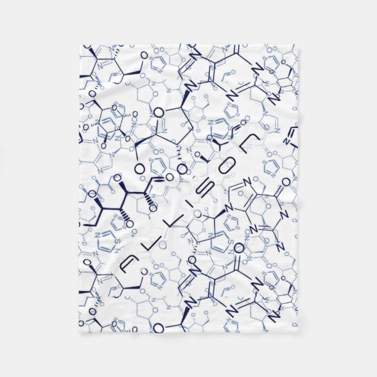 化学式化学ギフトパーソナライズされた品 フリースブランケット (正面)
