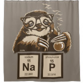 化学怠惰によって発見される昼寝 シャワーカーテン (正面)