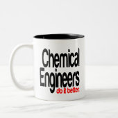 化学技術者の方が良い ツートーンマグカップ (左)