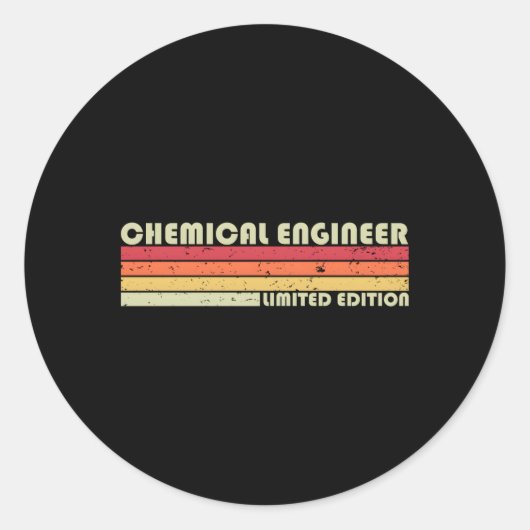 化学技術者の肩書き職種労働者 ラウンドシール (正面)