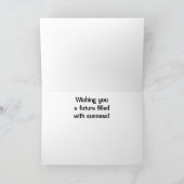 化学技術者リボン卒業カード サンキューカード (内部)