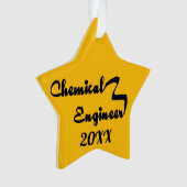 化学技術者リボン オーナメント (正面)