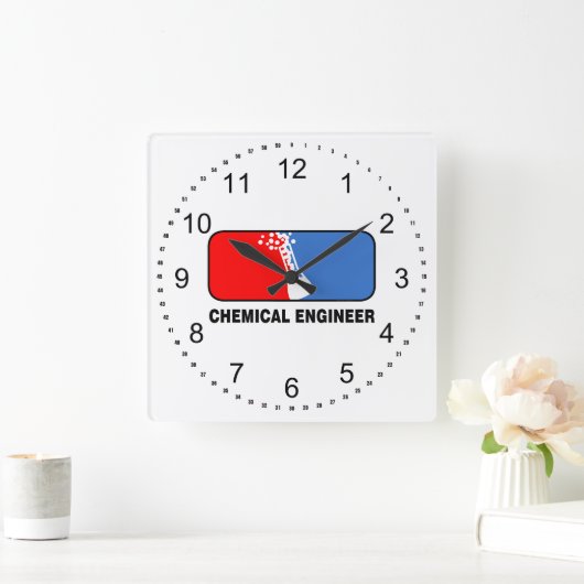 化学技術者連盟 スクエア壁時計 (ホーム)