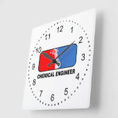 化学技術者連盟 スクエア壁時計 (傾斜)