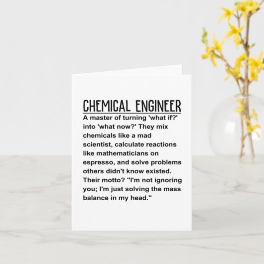 化学技術者 カード (黄色い花)