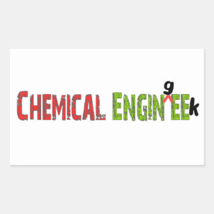 化学技術者(EnginGEEK)ギフトおもしろいー 長方形シール