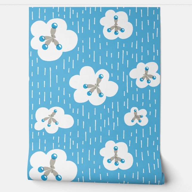 化学教室ブルー分子科学ギーク 壁紙 (ほどく)