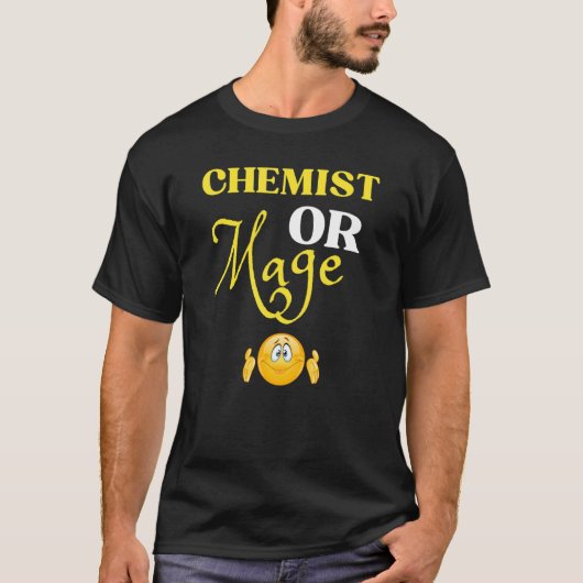 化学教師か魔術師 錬金術か魔法の先生 Tシャツ (正面)
