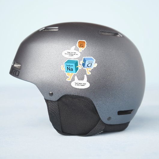 化学教師の誕生日ジョーク 科学おたく シール (ヘルメット側面)