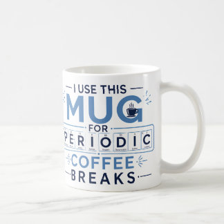 化学教師コーヒーマグカップ 周期的なコーヒーブレイク コーヒーマグカップ