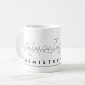 化学教師ペプチド名mug コーヒーマグカップ (正面左)