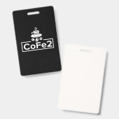 化学教師 コーヒー好き バッジ (正面＆裏面)