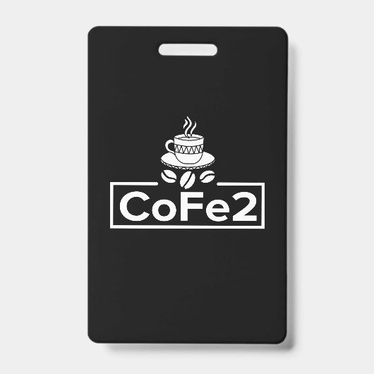 化学教師 コーヒー好き バッジ (正面)