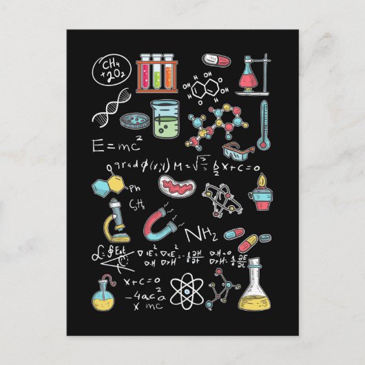 化学数学者物理学者化学者 ポストカード (正面)