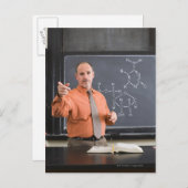 化学構造を有する黒板による先生 ポストカード (正面/裏面)