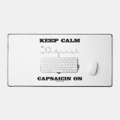 化学構造保体液の上で穏やかなカプサイシン デスクマット (キーボード&マウス)