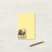 化学猿によって発見されるおもしろい ポストイット (デスク上)