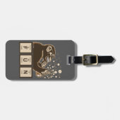 化学猿によって発見されるおもしろい ラゲッジタグ (正面横)