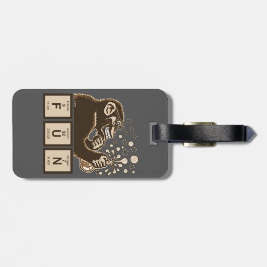 化学猿によって発見されるおもしろい ラゲッジタグ (裏面横)