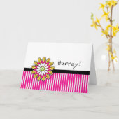 化学療法グリーティングカードの最後のラウンド – Hurray カード (黄色い花)