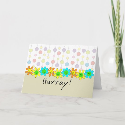 化学療法グリーティングカードの最後のラウンド – Hurray カード (正面)