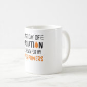 化学癌の生存者の放射線終了の最終日 コーヒーマグカップ (正面右)