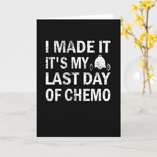 化学癌の生存者放射線終了の最終日 カード (黄色い花)