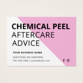 化学皮シンプル剥きアフターケア指示カード (正面)