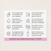 化学皮シンプル剥きアフターケア指示カード (裏面)