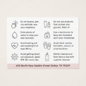 化学皮シンプル剥きアフターケア指示カード (裏面)