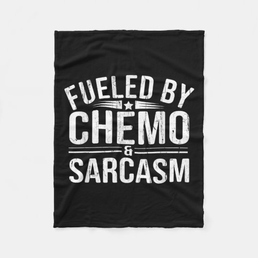 化学皮肉化学療法、化学療法おもしろい、バランスによって煽られる フリースブランケット (正面)