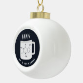 化学研カスタム究技術者コーヒー愛好家 セラミックボールオーナメント (右)