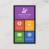 化学研究所 – タイルカラフルクリエイティブ 名刺 (裏面)