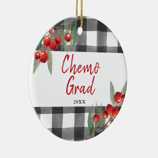 化学研究者救急がんパーソナライズされた生存者 セラミックオーナメント (右)