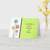 化学祝いの最後のラウンド カード (黄色い花)