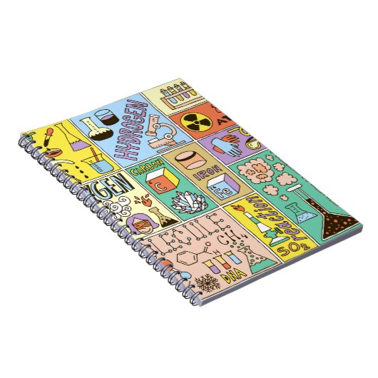 化学科学のバナーが設定された。カラー手書きvi ノートブック (右側)