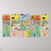 化学科学のバナーが設定された。カラー手書きvi ポスター (正面)