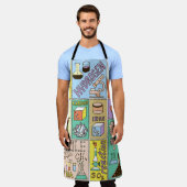 化学科学のバナーセット。カラー手描きvi エプロン (着用した状態)