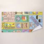 化学科学のバナーセット。カラー手描きvi バスタオル (バスタオル)