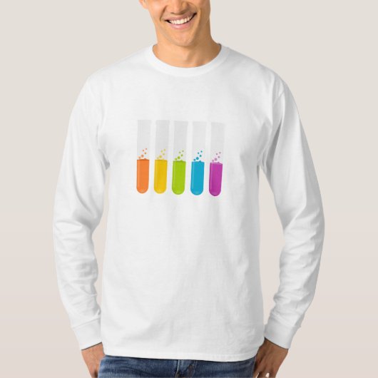 化学科学の試験管 Tシャツ (正面)