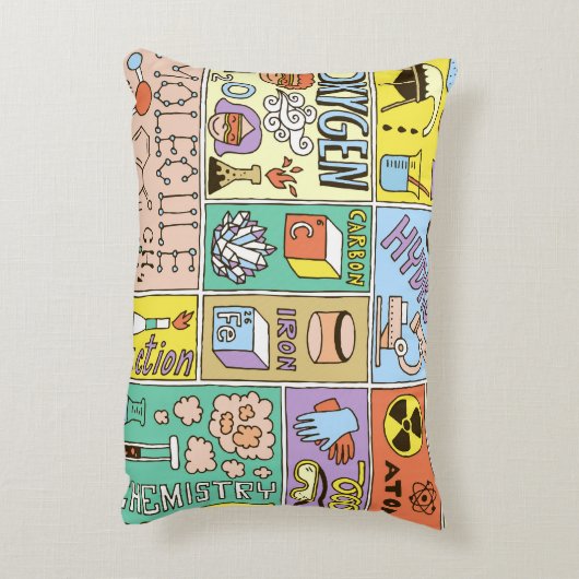 化学科学ヴィンテージイラストレーションセット アクセントクッション (裏面(縦))