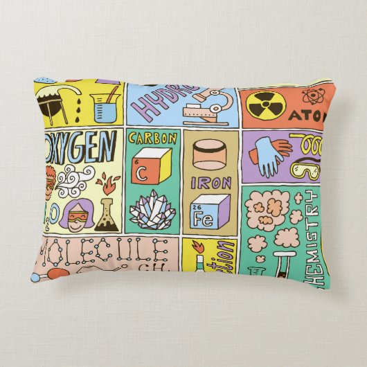 化学科学ヴィンテージイラストレーションセット アクセントクッション (裏面)